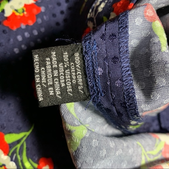 JILL Jill Stuart XS Blue Louise Midnight Floral Wide Leg  high waisted  Pants - Picture 12 of 12